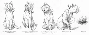 Cats Prints: Pussys nightmare by Louis Wain