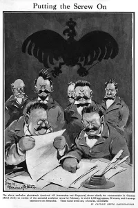 Stereotypes Prints: Putting the Screw on by Bruce Bairnsfather, WW1 cartoon