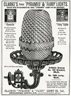 Mark Prints: The Pyramid Night Lights, bronze bracket wall holder that burned for nine hours