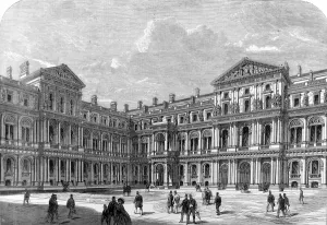 1866 Prints: The Quadrangle of the Foreign and India Offices, London, 186