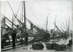 Season Prints: Quay at Great Yarmouth - Herring Harvest 1905