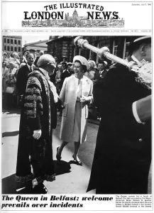 1966 Prints: The Queen in Belfast, ILN cover, 1966