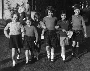 Birthday Prints: Queen Elizabeth II attends a birthday party as a girl