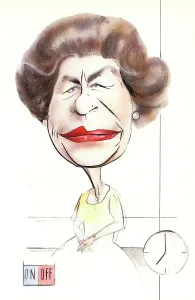 Radio Prints: Queen Elizabeth II caricature