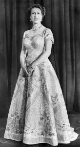 Satin Prints: Queen Elizabeth II in her Coronation gown
