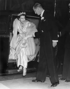 Tiara Prints: Queen Elizabeth II and Duke of Edinburgh - film premiere