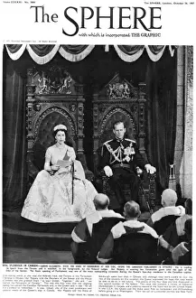 Opens Prints: Queen Elizabeth II North America visit - Ottawa Parliament