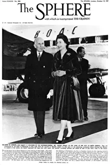 Air Plane Prints: Queen Elizabeth II North America visit - Uplands airport