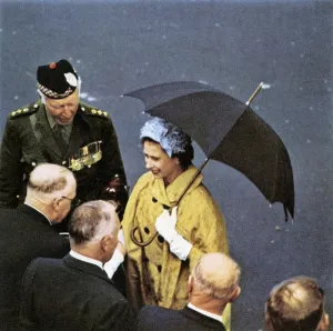 Duties Prints: Queen Elizabeth II at a parade at Stirling Castle