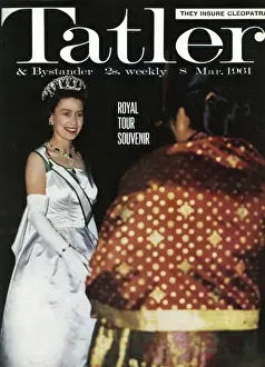 Smiles Prints: Queen Elizabeth II - royal tour of India Tatler front cover