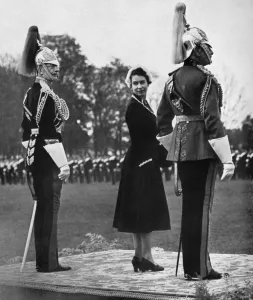 Howard Prints: Queen Elizabeth at a parade, 1953