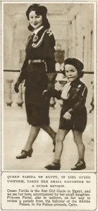 Cairo Prints: Queen Farida of Egypt en route to a Girl Guide Review