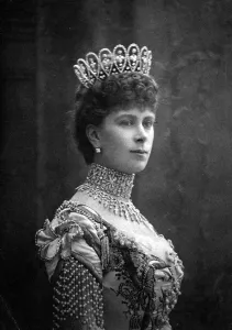 Prints of Photographic portrait of Queen Mary, when Princess May of Teck (1867-1953), pictured c.1902. She married the Duke of York, who became King George V of Great Britain and North Ireland (1865-1936) November Prints: Queen Mary, c. 1902