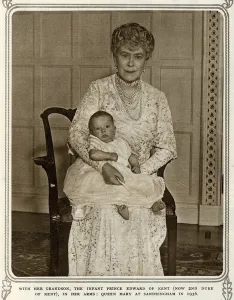 Consort Prints: Queen Mary with grandchild Prince Edward