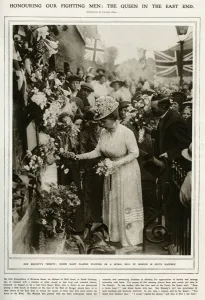 10th Prints: Queen Mary inspecting tribute to East End patriotism
