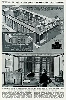 Safe Prints: Queen Mary ocean liner: Purified air; safe deposits