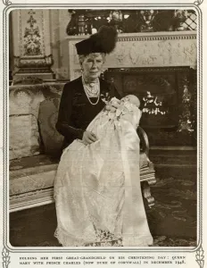Consort Prints: Queen Mary with Prince Charles