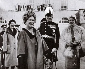 Tour Prints: The Queen Mother at Hillsborough with the Governor General
