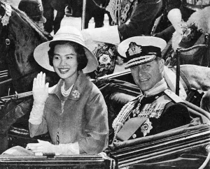 Rides Prints: Queen Sirikit of Thailand with Duke of Edinburgh