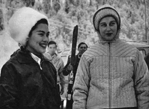 Smiling Prints: Queen Sirikit of Thailand in Gstaad, Switzerland