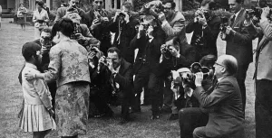 1966 Prints: Queen Sirikit of Thailand, Princess Chulabhorn and the press