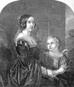 1849 Prints: Queen Victoria with Albert, Prince of Wales