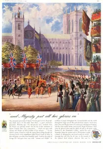 Pageantry Prints: Queen Victoria Coronation Dunlop advertisement