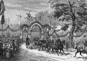 Gates Prints: Queen Victoria departs Waddesdon Manor, 1890