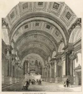 Leeds Prints: Queen Victoria in the Great Hall, Leeds
