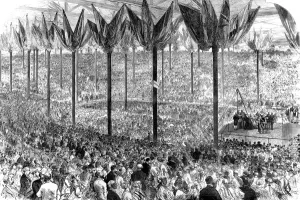 Stone Prints: Queen Victoria laying the foundation stone of the Royal Albe