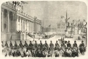 Majesty Prints: Queen Victoria leaving Leeds Town Hall