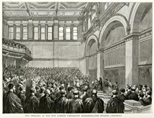 University Prints: Queen Victoria opens new building of London University