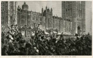 Images Dated 16th October 2017: Queen Victoria opens Parliament 1880