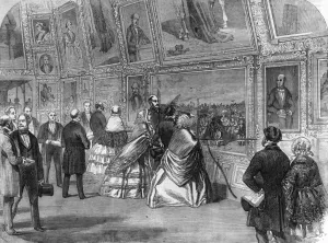1858 Prints: Queen Victoria at the Royal Academy, London, 1858