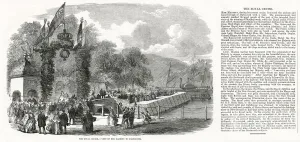 Majesty Prints: Queen Victoria visits maritime centre, Dartmouth in 1856. Date: 1856