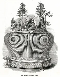 1849 Prints: Queen Victorias twelfth cake 1849