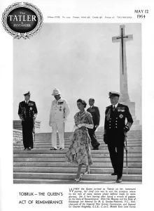 Ww 2 Prints: The Queen visiting a cemetery in Tobruk