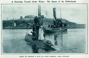 Regent Prints: Queen Wilhelmina of the Netherlands aboard a submarine