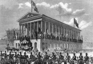 Queens Prints: The Queens Arrival at the Town Hall, Birmingham