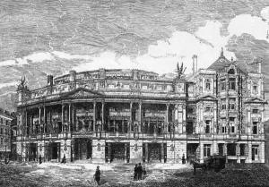 Concert Prints: Queens Opera House, exterior, Langham Place, 1900