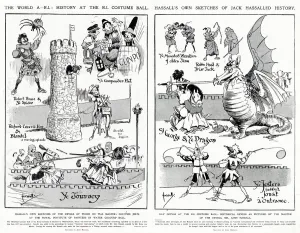 John Prints: R. I. Historical costume ball by John Hassall