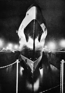 May Prints: R. M. S. Queen Mary in dry dock, Southampton, April 1936