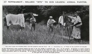 Sits Prints: Racehorse Solario posing for the brush of Alfred J Munnings