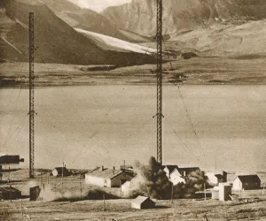 Demolished Prints: Radio station demolished at Spitzbergen, Norway