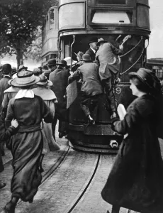 Packed Prints: Rail Strike / Crowded Tram