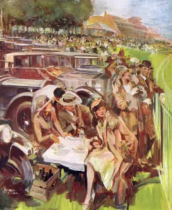 Lunch Prints: On the rails at Goodwood by Howard K Elcock