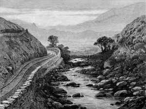 Tourism Prints: The railway from Bettws-Y-Coed to Festiniog, North Wales