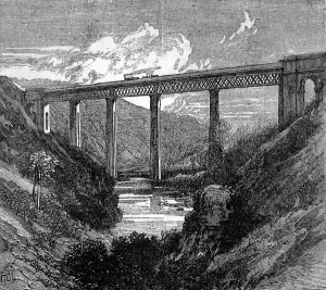 Darlington Prints: Railway bridge over the Tees at Barnard Castle