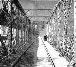 Newly Prints: The Railway Line across Brooklyn Bridge, New York, 1883