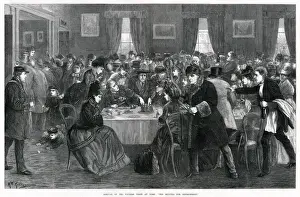 Room Prints: Railway passengers taking refreshments at York Station 1872